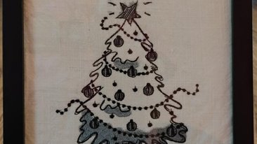 Framed Vintage Christmas Tree